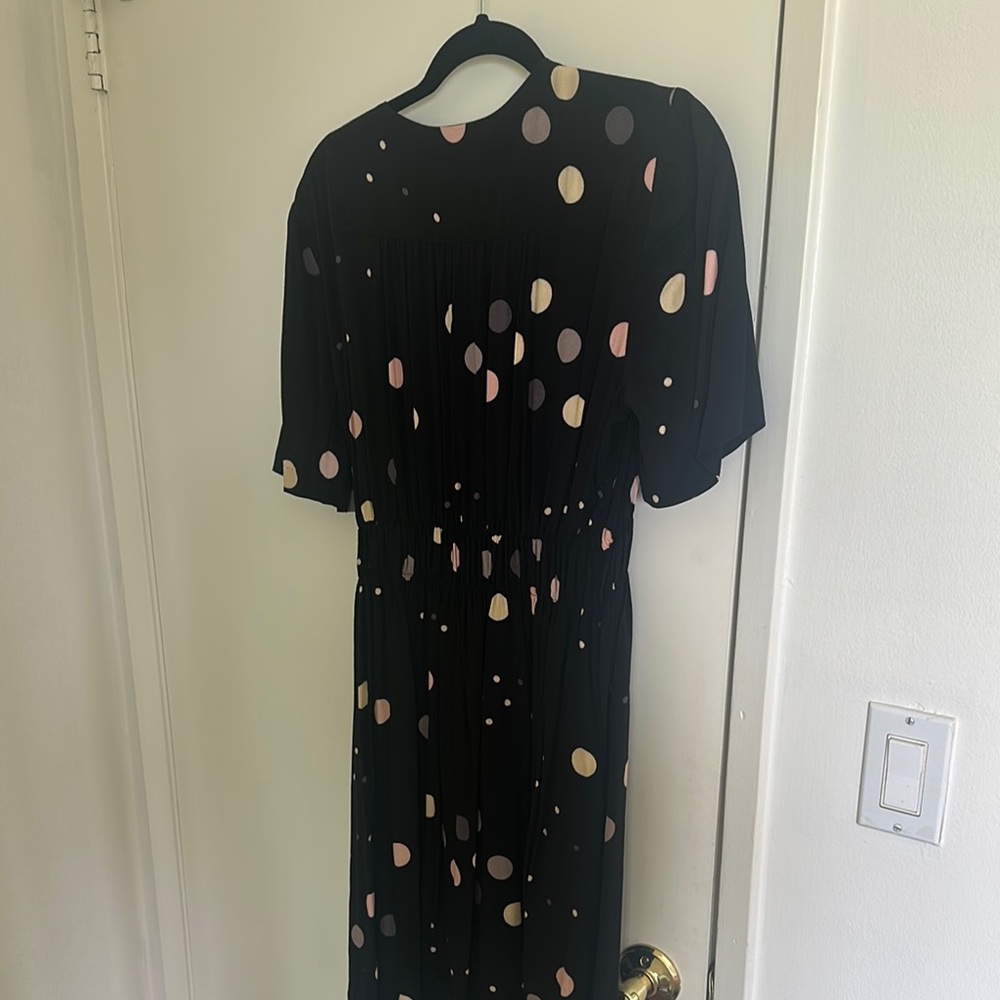 Anthrolpolgie  Black Polka Dot Dress - Picture 4 of 4
